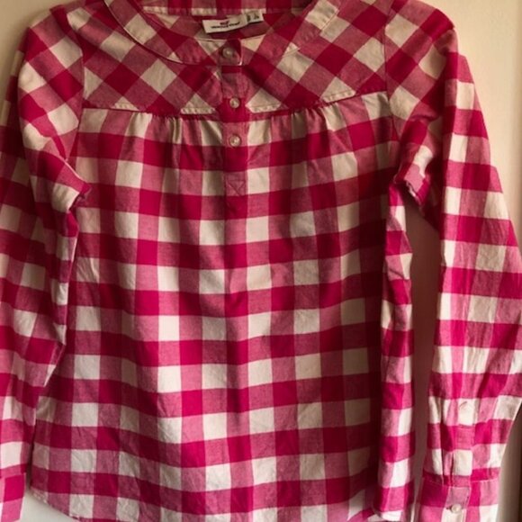 VINEYARD VINES Girls Pink Check Long Sleeve Top L - Picture 3 of 15
